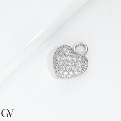 GV Charm Herzanhänger aus Weißgold 18K mit Brillanten  2