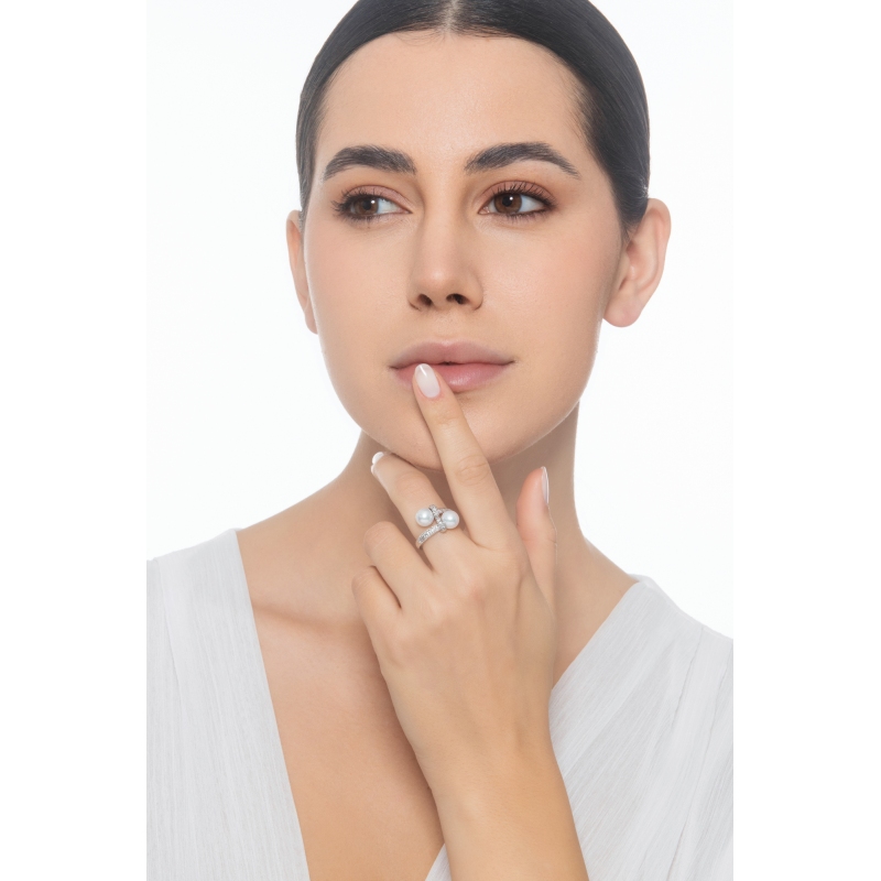 TOI&MOI Ring mit Perlen und Diamanten