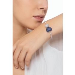 Armreif TOI&MOI Weißgold 18K mit zwei Herzen aus Saphiren und Diamanten 2