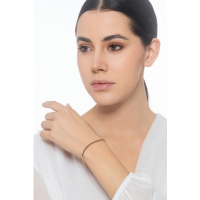 Roségold 18K Armband mit schwarzen Diamanten