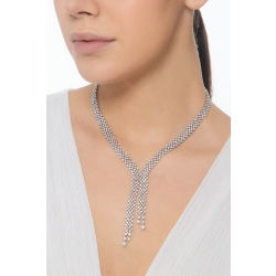 Diamanten Y-Collier Weißgold 18 Karat 2