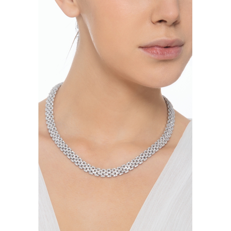 Weißgold 750 Halskette mit Brillanten Weißgold 750 Halskette mit Brillanten