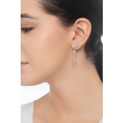Ohrhänger Weißgold 18K mit Diamanten   2