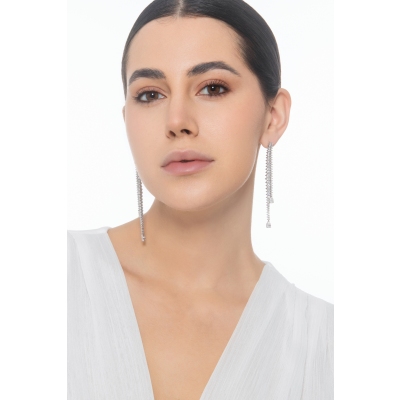 Ohrhänger mit Brillanten und Diamant Tropfen 