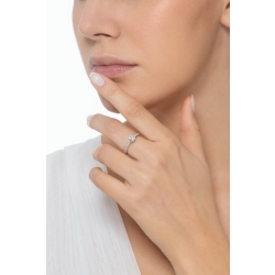 Ring mit Diamant Tropfenschliff 0.70 kt GIA Weißgold 18K 2