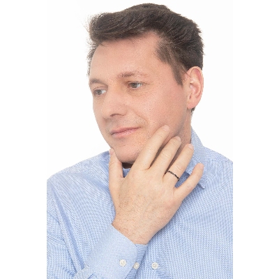 Eternity Ring 18K Weißgold-750 schwarze Diamanten 