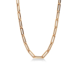 Roségold 18K Kette Paperclip