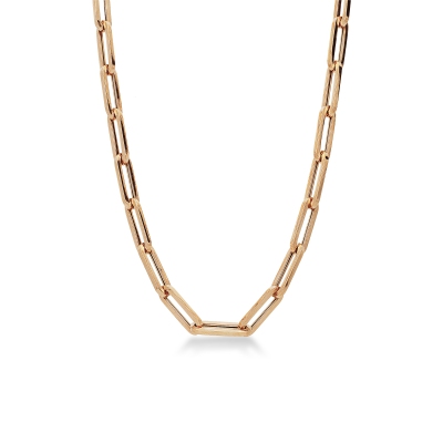 Roségold 18K Kette Paperclip