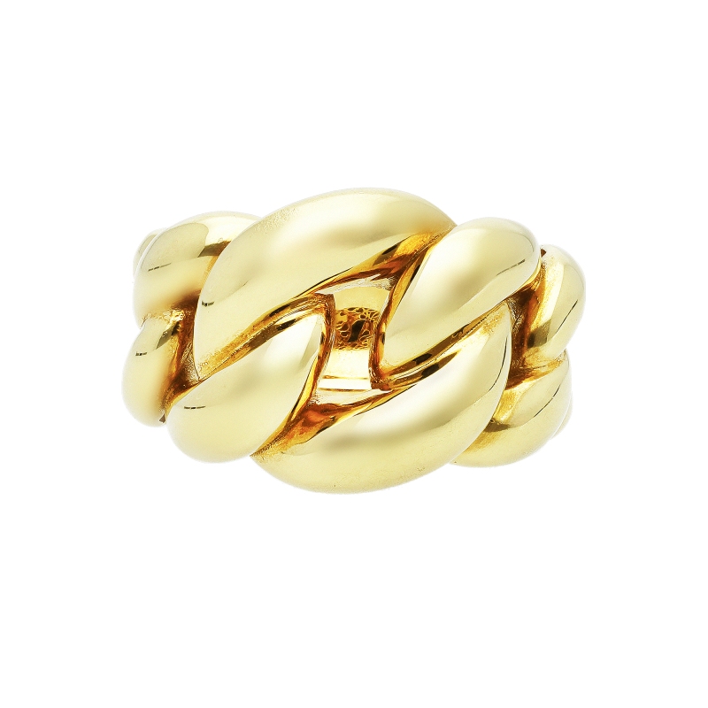 Iced Out Ring aus Gelbgold 18K  Iced Out Ring aus Gelbgold 18K