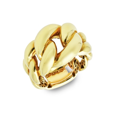 Iced Out Ring aus Gelbgold 18K 