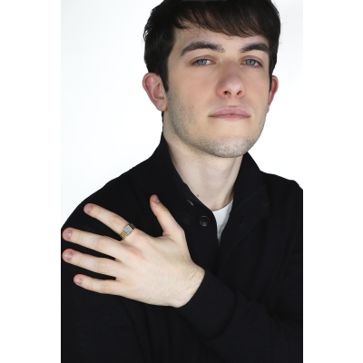 Herrenring Gelbgold 18K mit Pavé aus Brillanten