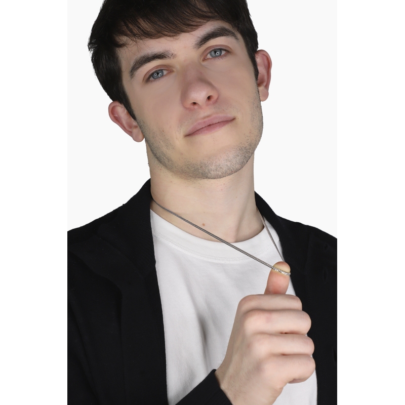 Weißgold Panzerkette Herren 60 cm 