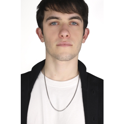 Weißgold Kette 60 cm Panzerkette 