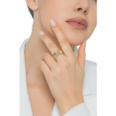 Ausgefallener Ring aus Gelbgold 18k