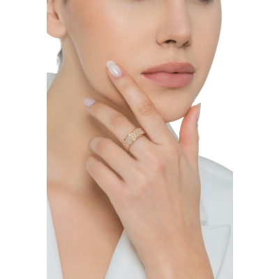 Bandring aus 18K Roségold mit Brillanten