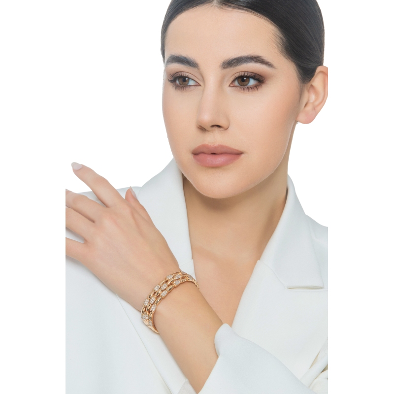 Armreif aus Roségold 18K mit Brillanten