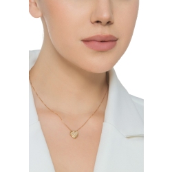 Halskette aus Gelbgold 18K mit Herz aus Brillanten 2