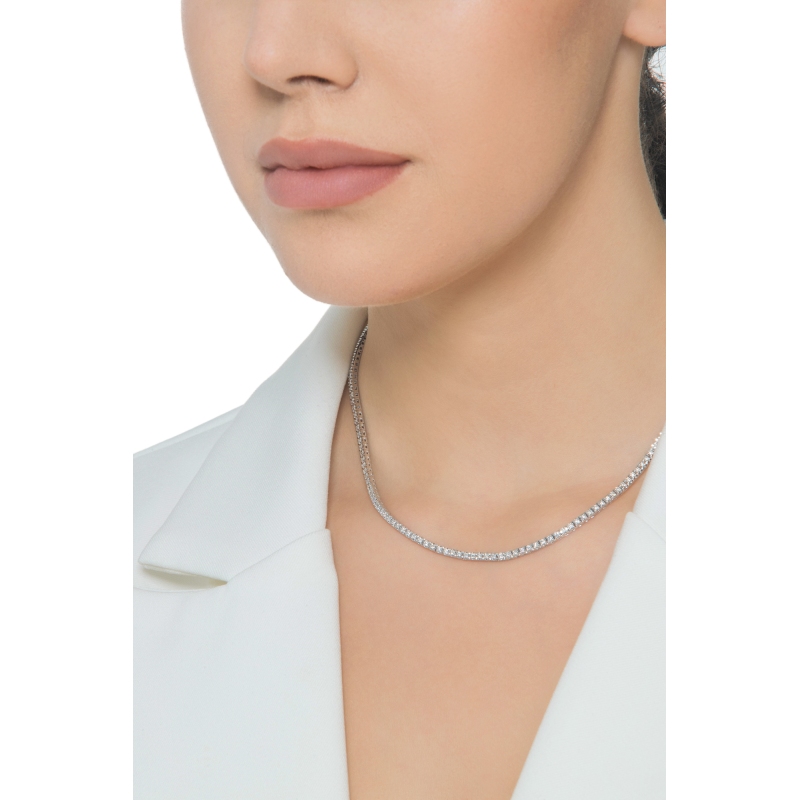 Diamant Collier Weissgold 750