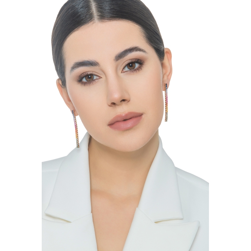 Saphir Ohrringe 18 K Roségold - Rainbow Kollektion Saphir Ohrringe 18 K Roségold - Rainbow Kollektion