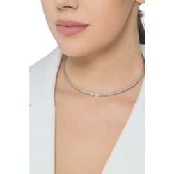 Weißgold 18K Choker Kette mit Diamanten  2