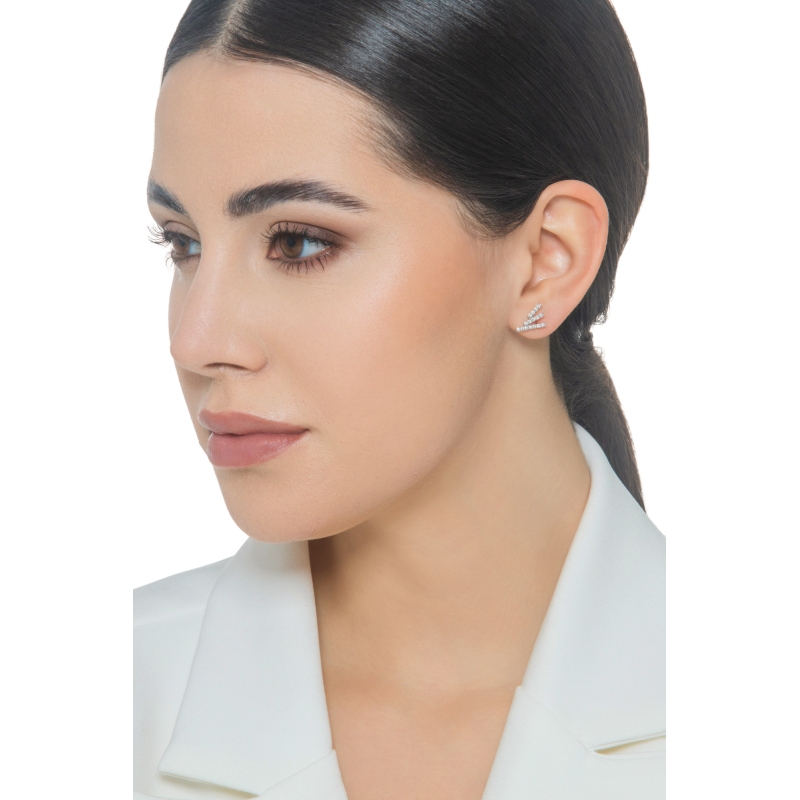 Damenohrringe Weißgold 18K mit Brillanten  Damenohrringe Weißgold 18K mit Brillanten