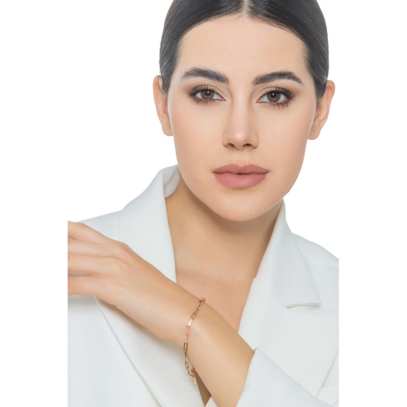 Roségold 18K Armband Paperclip Roségold 18K Armband Paperclip