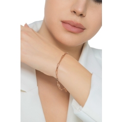 Roségold 18K Armband Paperclip 2