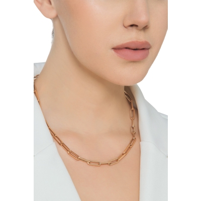 Roségold 18K Kette Paperclip