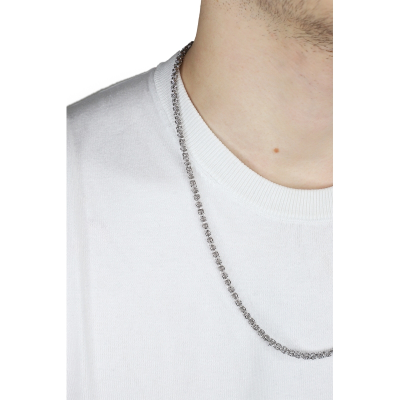 Königskette aus 18k Weißgold, 60 cm 