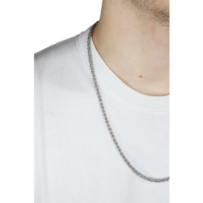 Königskette aus 18k Weißgold, 60 cm 