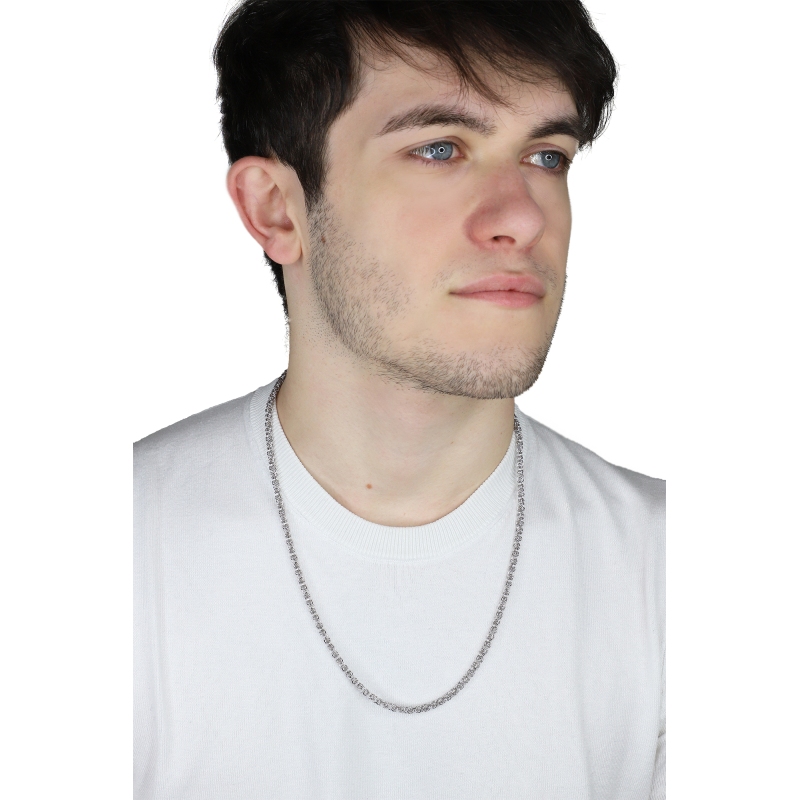 Königskette aus 18k Weißgold, 60 cm 