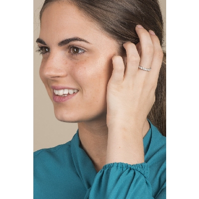 Memoire Ring Weißgold Verlobungsring