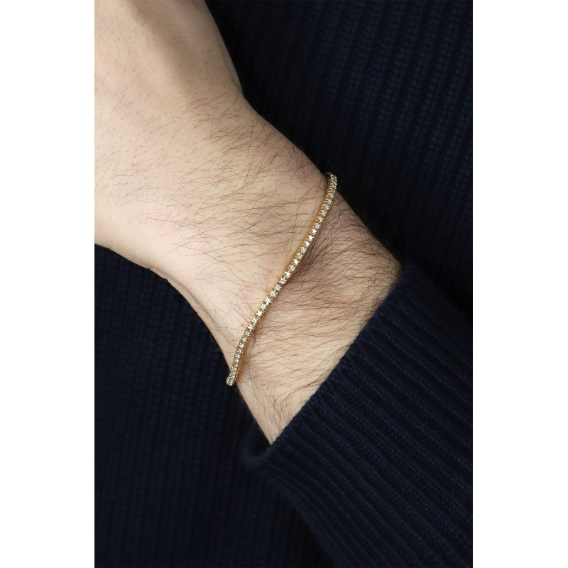Tennisarmband aus Gelbgold 18k mit Diamanten Tennisarmband aus Gelbgold 18k mit Diamanten