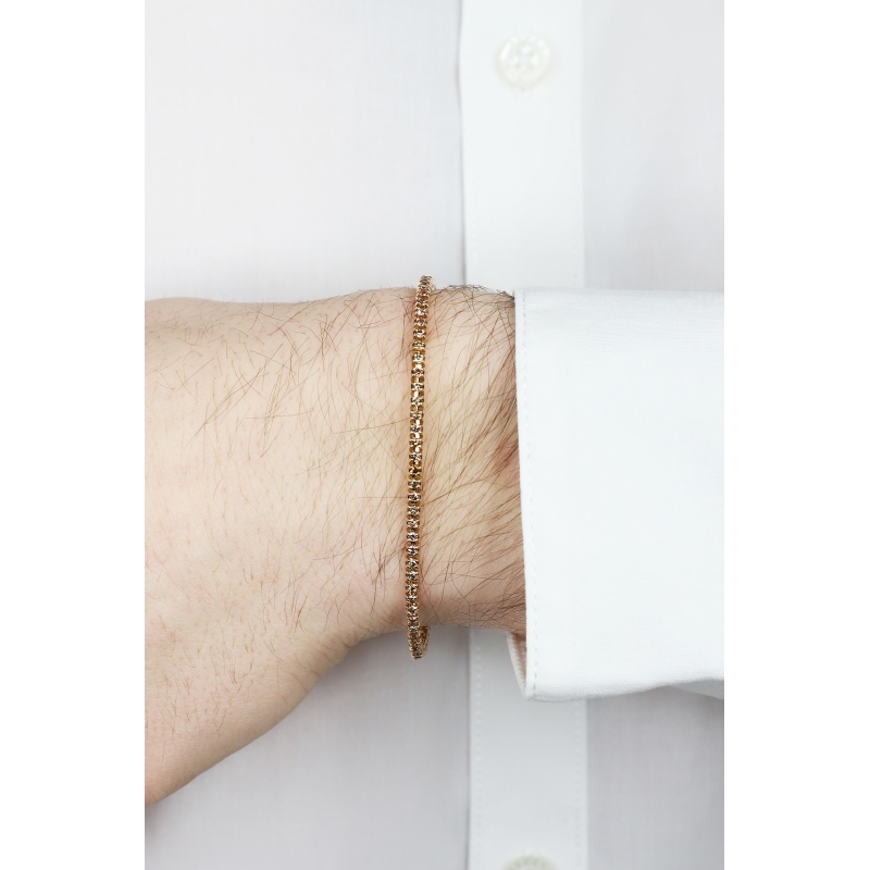 Tennisarmband mit braunen Diamanten Roségold Tennisarmband mit braunen Diamanten Roségold