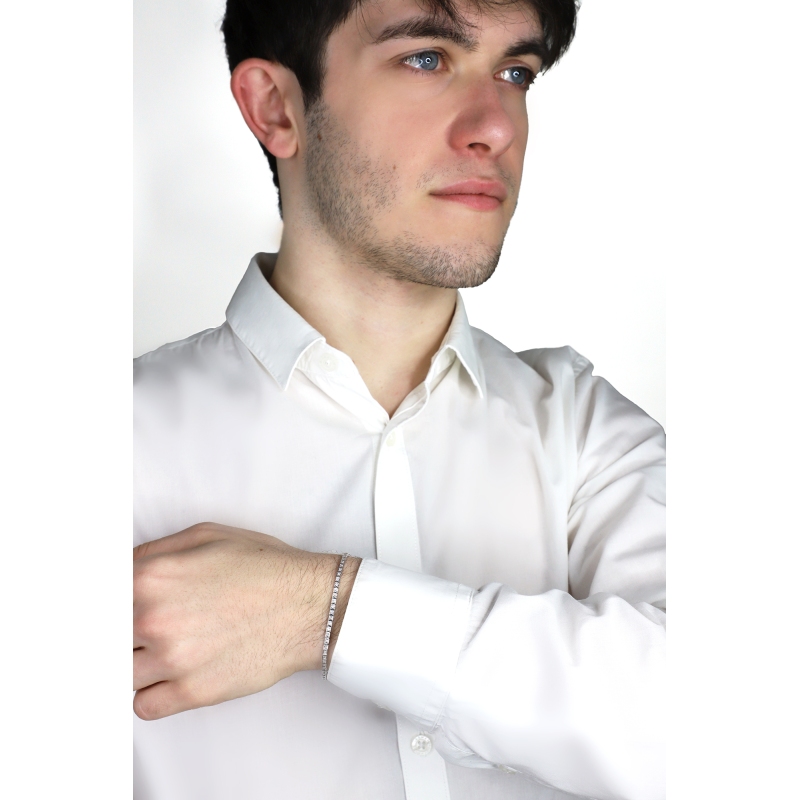 Tennisarmband mit Diamanten Weißgold 18 Karat Tennisarmband mit Diamanten Weißgold 18 Karat