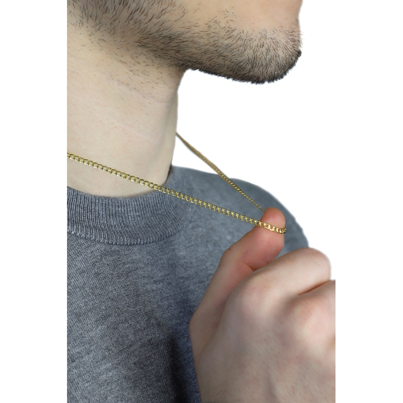 Panzerkette aus Gelbgold 18Karat, 50 cm