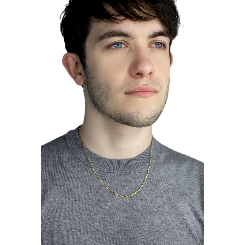 Panzerkette aus Gelbgold 18Karat, 50 cm