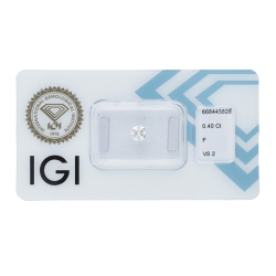 IGI-zertifizierter Diamant CT 0,40 F VS2