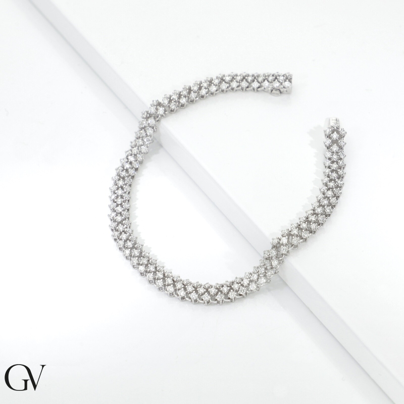Designer Armband Weißgold 750 mit Diamanten