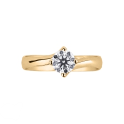 4 Krappenfassung Verlobungsring Gelbgold Valentino Rautenform