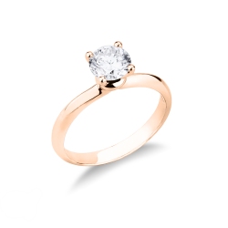 Roségold Solitär-Fassung 4 Krappen 2