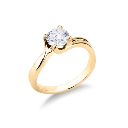 Valentino-Solitär-Fassung Gelbgold 2