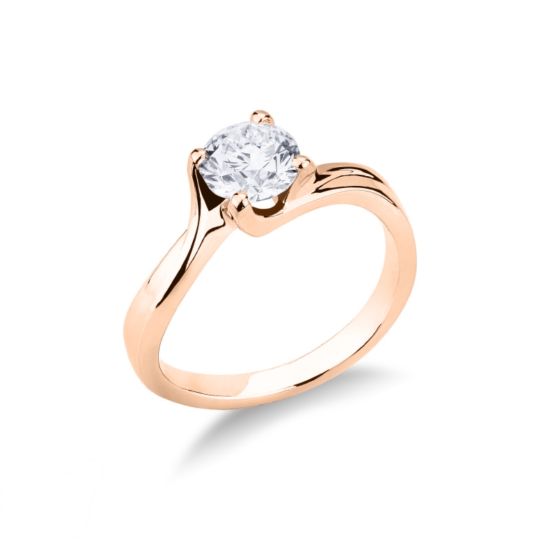 Valentino-Solitär-Fassung Roségold