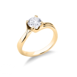 Valentino-Solitär-Fassung Gelbgold  2