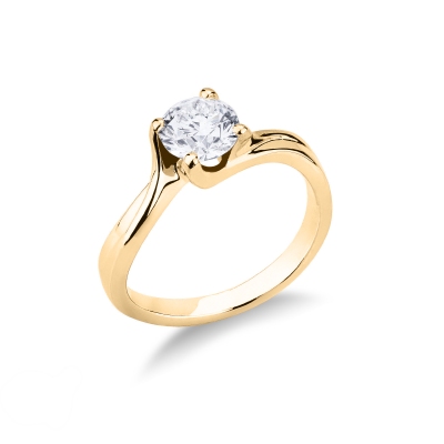 Valentino-Solitär-Fassung Gelbgold 