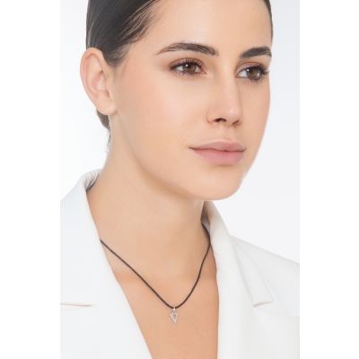 Buchstaben Anhänger V aus Weißgold 18K