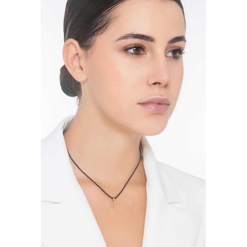 Buchstaben Anhänger H aus Gelbgold 18K