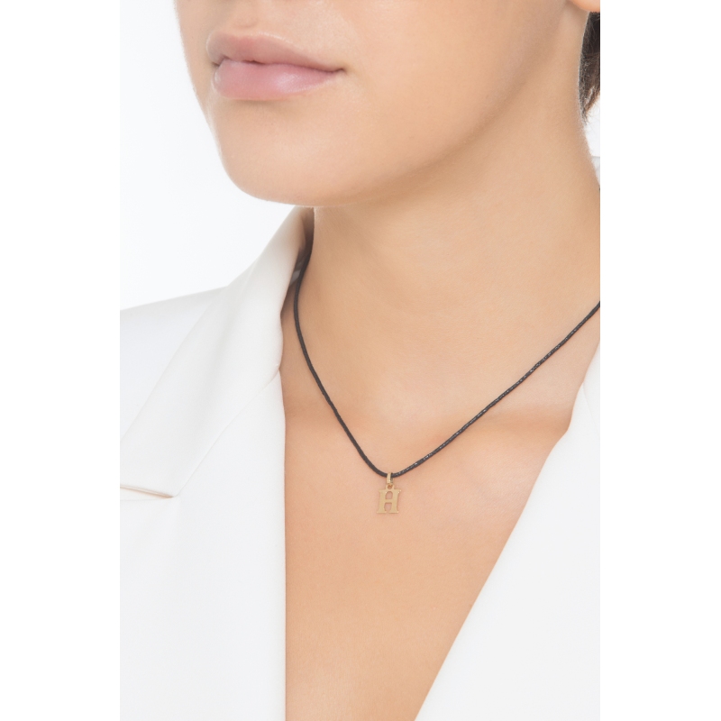 Buchstaben Anhänger H aus Gelbgold 18K