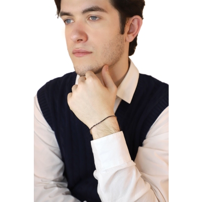 750er Roségold Tennisarmband mit schwarzen Diamanten