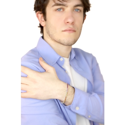 Tennisarmband Weißgold mit Saphiren Rainbow Kollektion